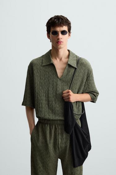 POLO ESTRUCTURA TEXTURA - Verde de Zara