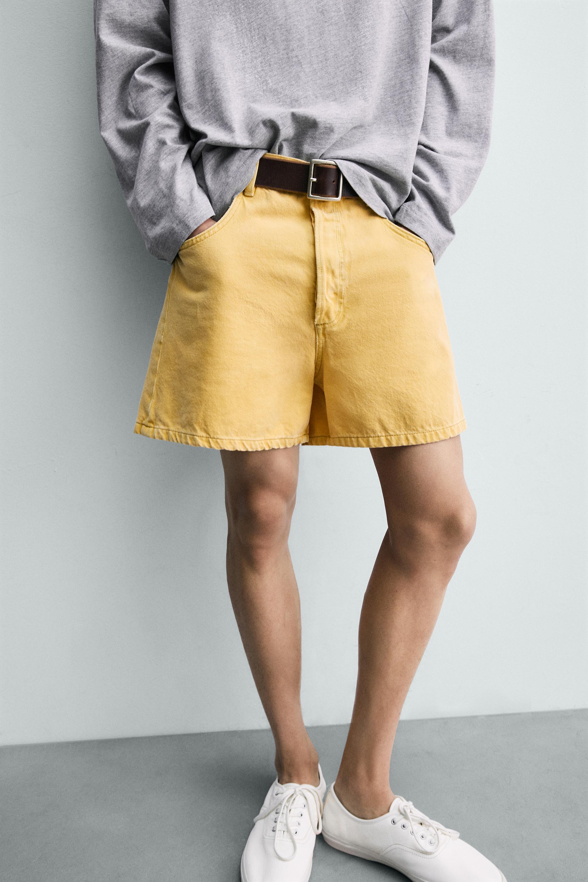 BERMUDA EN JEAN RELAXED FIT COULEUR