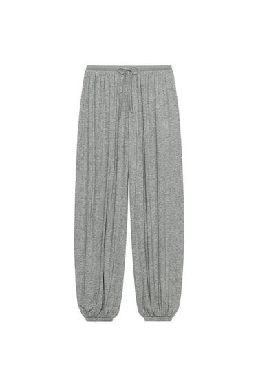 PANTALÓN BOMBACHO - Gris de Zara