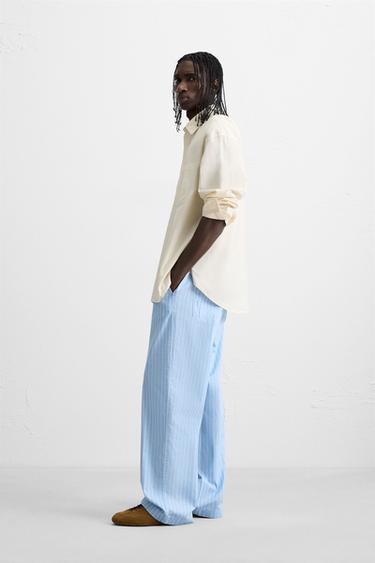 STRIPED TEXTURED TROUSERS - striped by Zara - Image 3