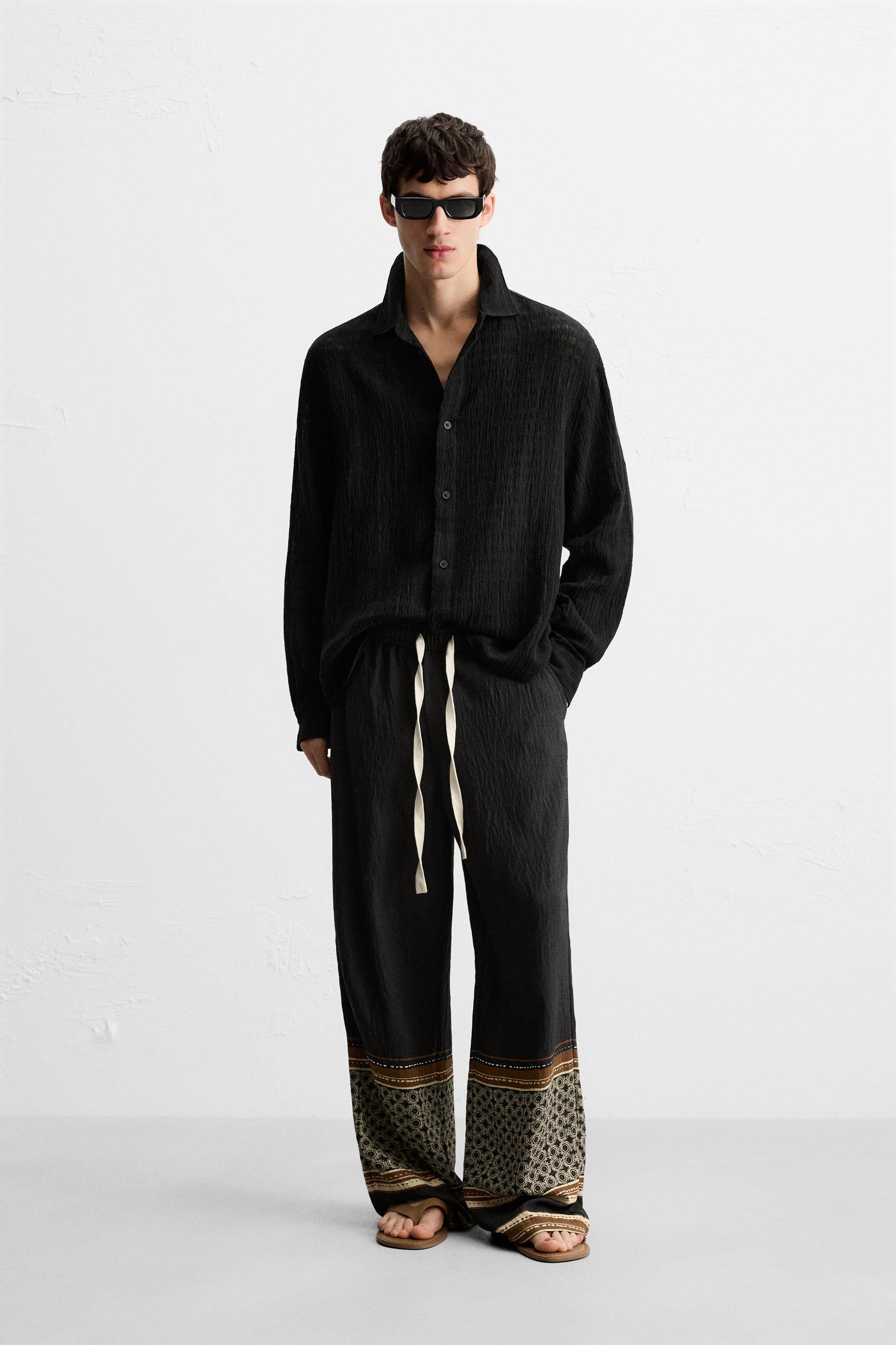 CHEMISE JACQUARD LIN - COTON