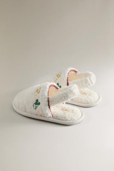KIDS' MICKEY & MINNIE ©DISNEY TERRY BATH SLIPPERS - White by Zara - Image 3