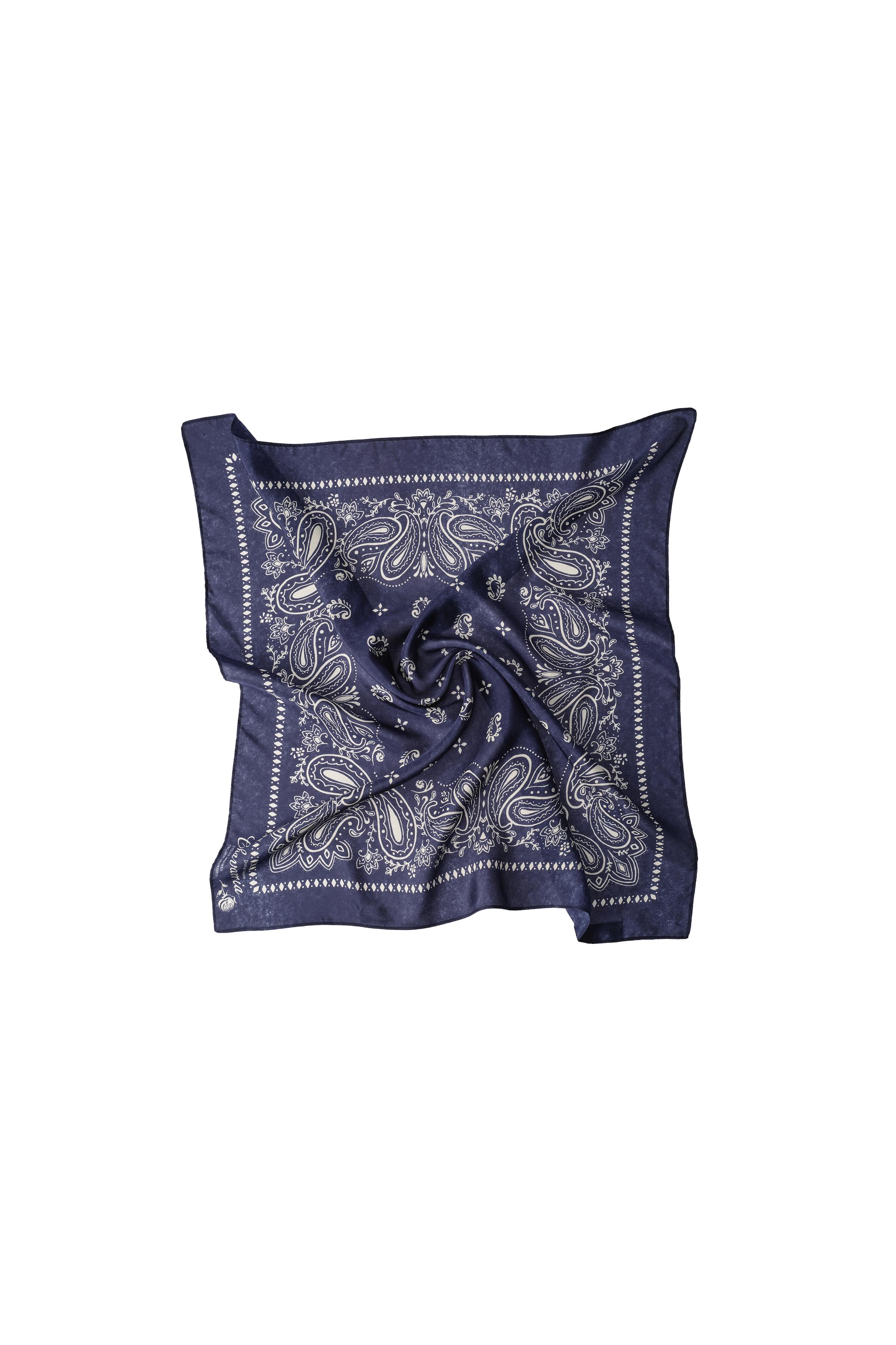 PAISLEY 100% SILK BANDANA WILLY CHAVARRIA X ZARA - Blue | ZARA