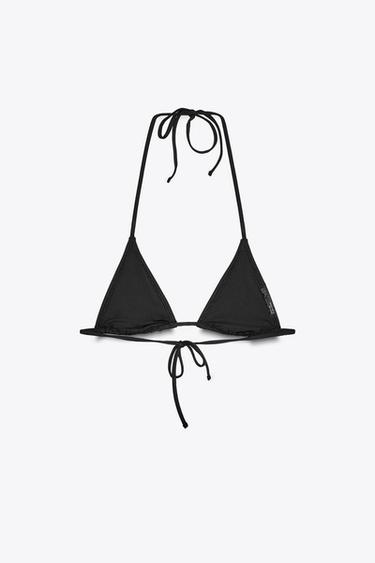 HAUT DE BIKINI TRIANGLE STRASS - Noir de Zara - Image 5