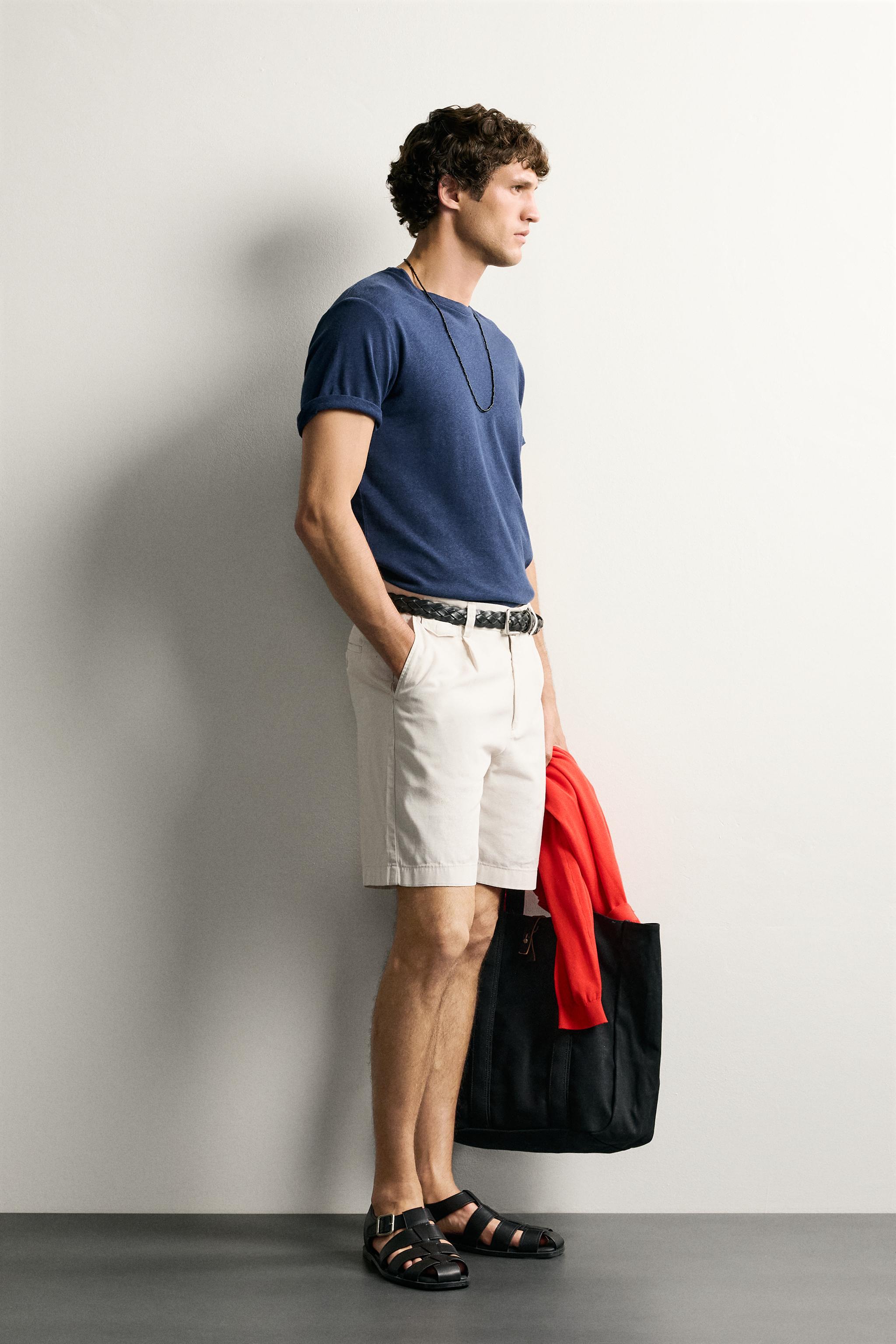 BERMUDA REGULAR FIT À PLIS
