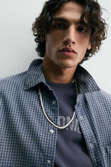 CHEMISE À CARREAUX ÉDITION LIMITÉE - Bleu de Zara - Image 4