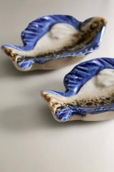 PACK OF FISH CERAMIC CHOPSTICK STANDS (PACK OF 2) - Blue by Zara - Image 2