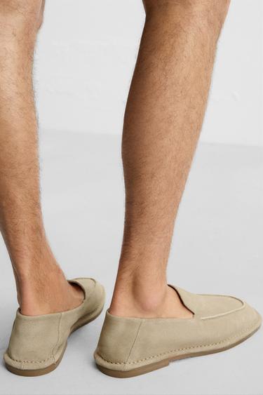 MOCASSINS EN CUIR CASUAL - Beige de Zara - Image 3