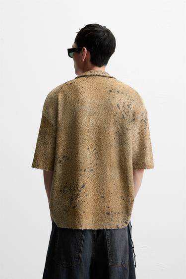 ABSTRACT PRINT KNIT SHIRT - Beige by Zara - Image 2