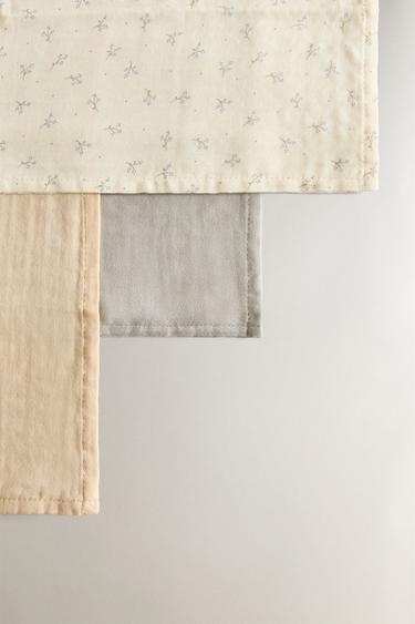 LOT LANGES EN MOUSSELINE ENFANT MINIFLEUR (LOT DE 3) - Blanc cassé de Zara - Image 3