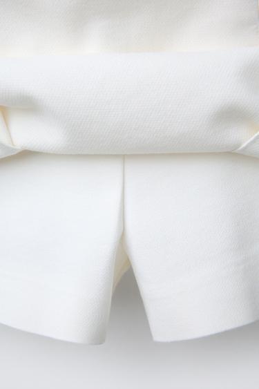 BOX PLEAT BERMUDA SKORT - Oyster-white by Zara - Image 3