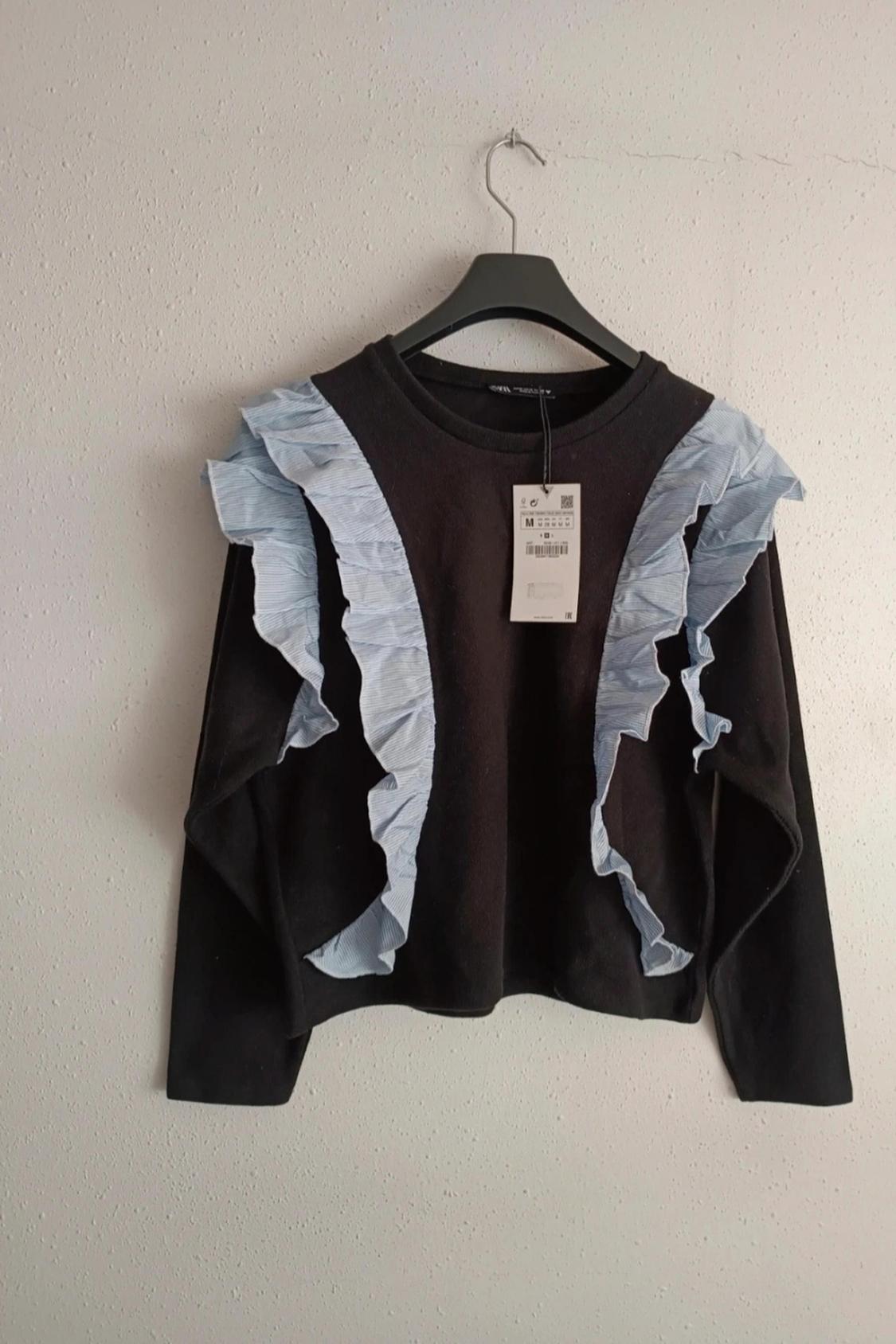CONTRAST POPLIN SWEATSHIRT