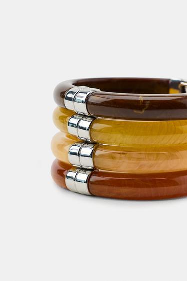 LOT DE 4 BRACELETS ARTICULÉS - Marron de Zara - Image 3