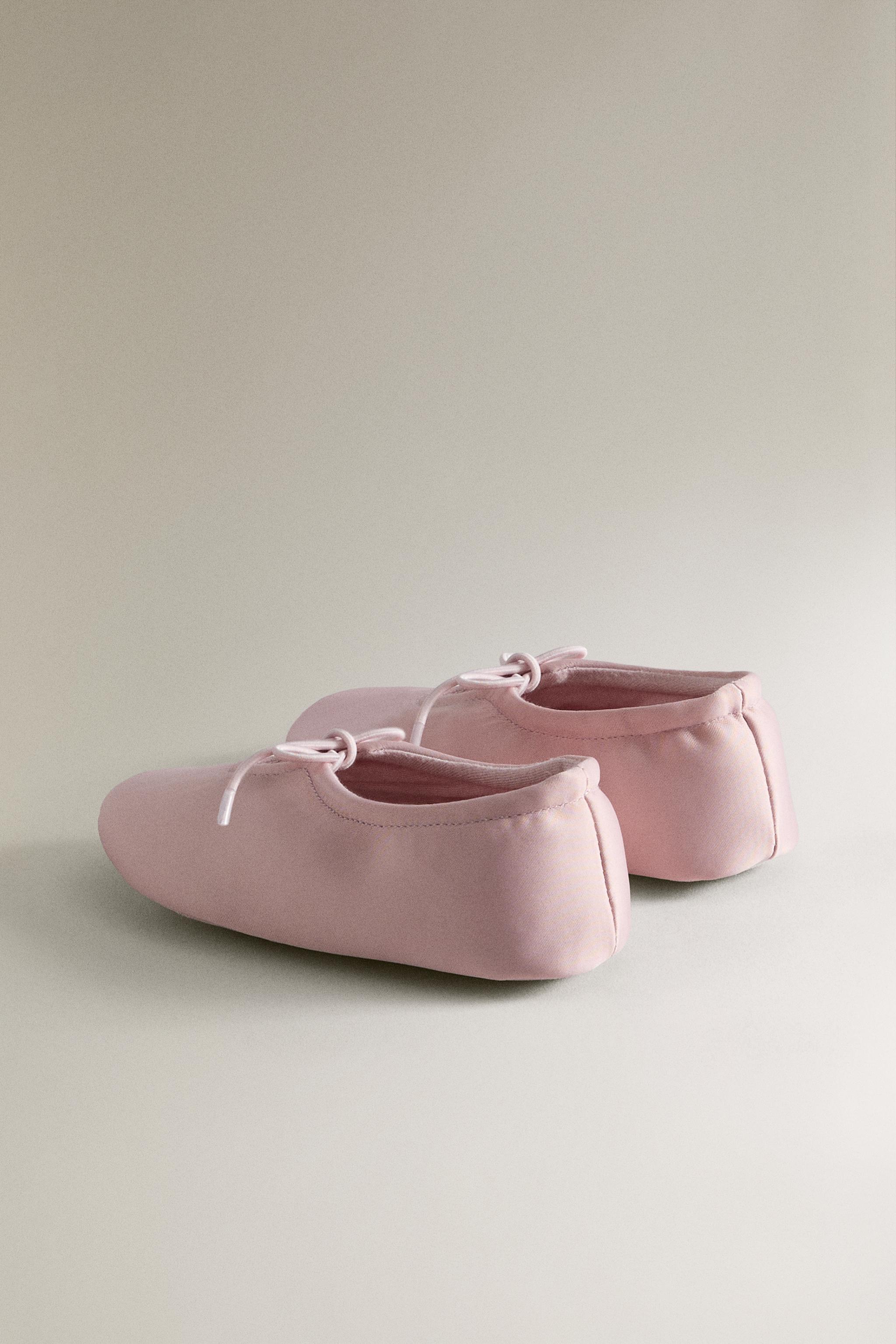 Обувь Zara KIDS' SATEEN BALLET FLATS — фото 4