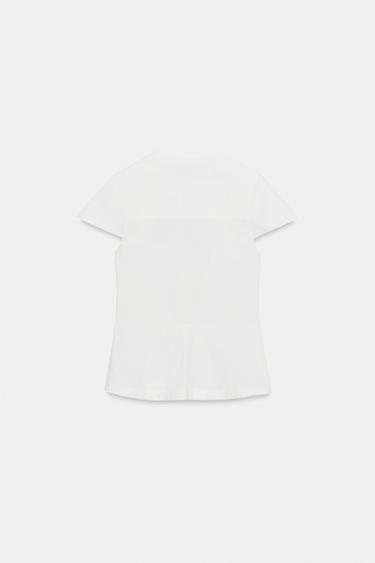 CUT-OUT TOP WITH BOW - White by Zara - Image 7