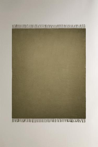 DEKORATIVE DECKE MIT FRANSEN - Grün von Zara - Bild 0