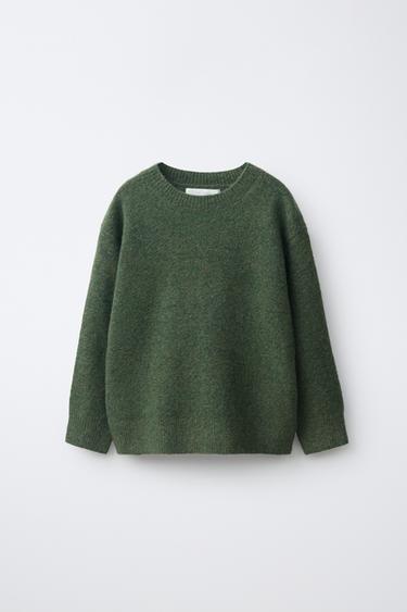 PLAIN KNIT JUMPER - Green by Zara