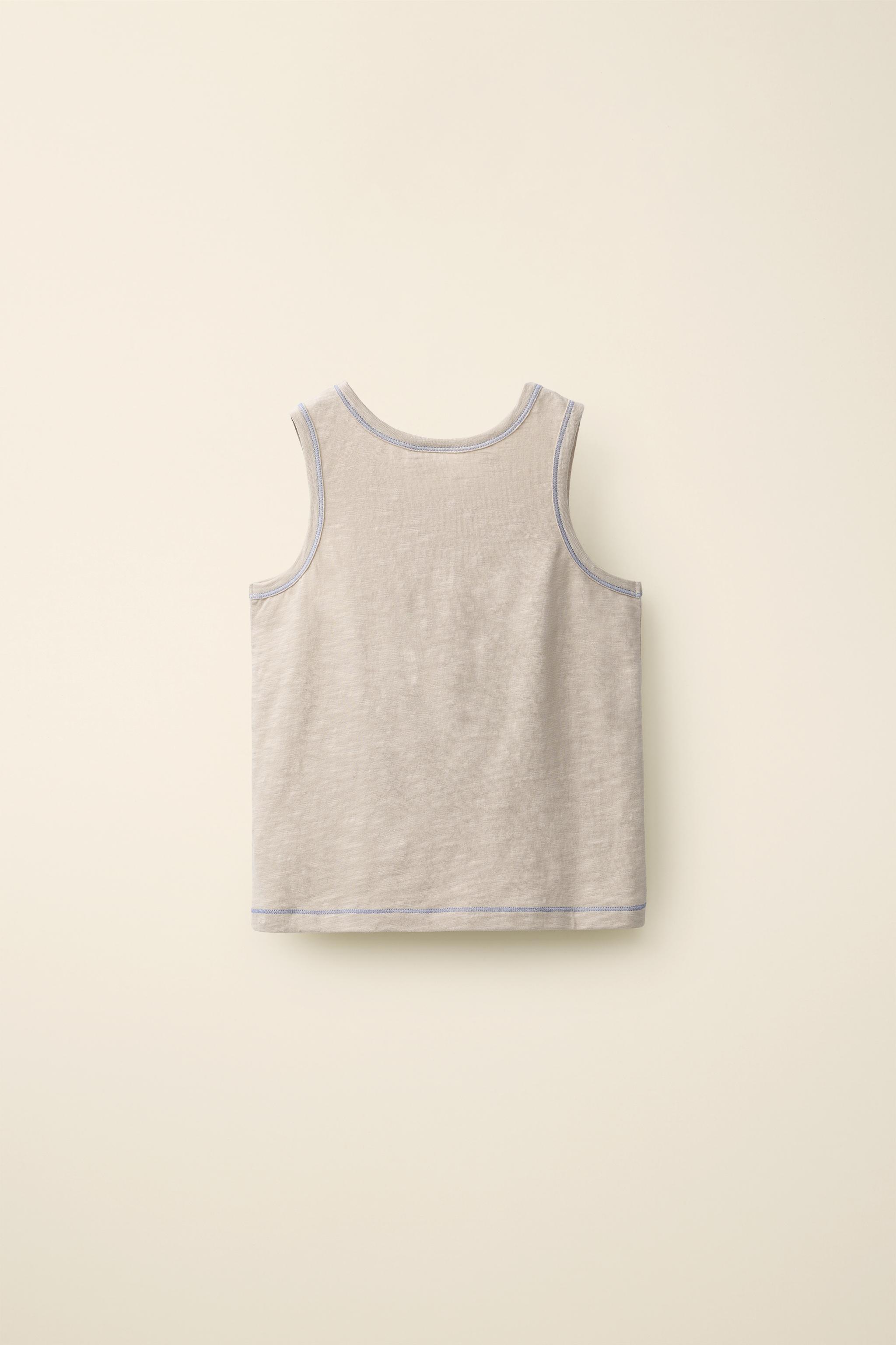 TOPSTITCHED T-SHIRT CREATED BY CARAMEL LONDON X ZARA - Beige