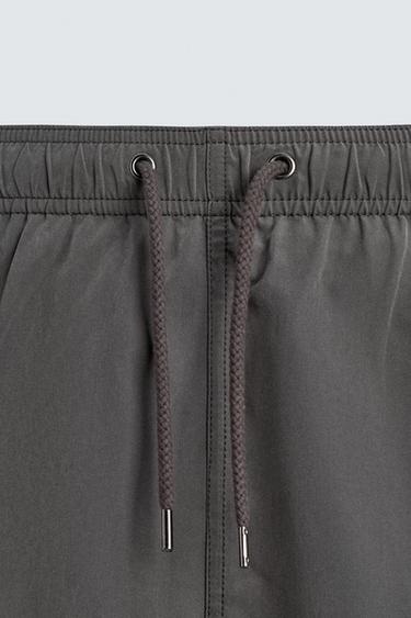 MAILLOT DE BAIN MI-LONG À ŒILLETS MÉTALLIQUES - Gris de Zara - Image 8