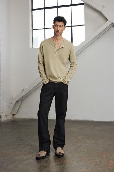 Zara 喇叭版型牛仔褲 - 黑色