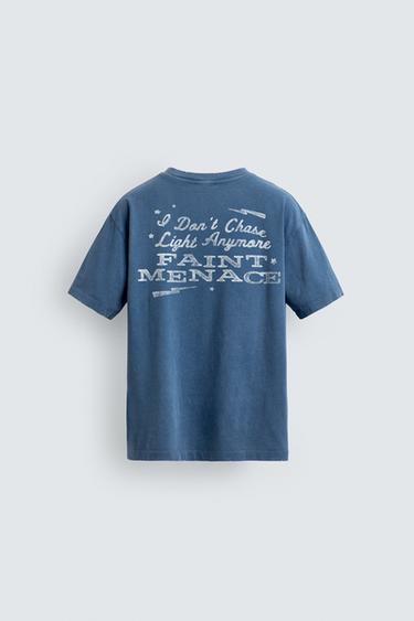 T-SHIRT LAVÉ INSCRIPTIONS - Bleu ciel de Zara - Image 7