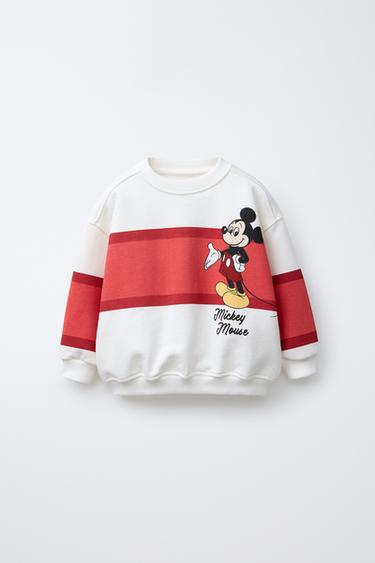 SWEAT À RAYURES MICKEY MOUSE © DISNEY - Blanc / Rouge de Zara