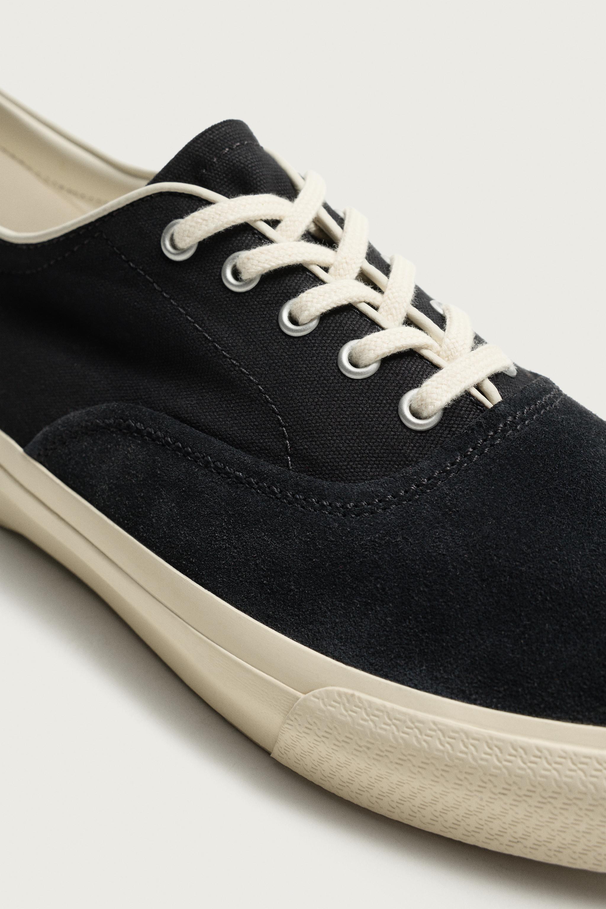 LEATHER COMBINATION SNEAKERS