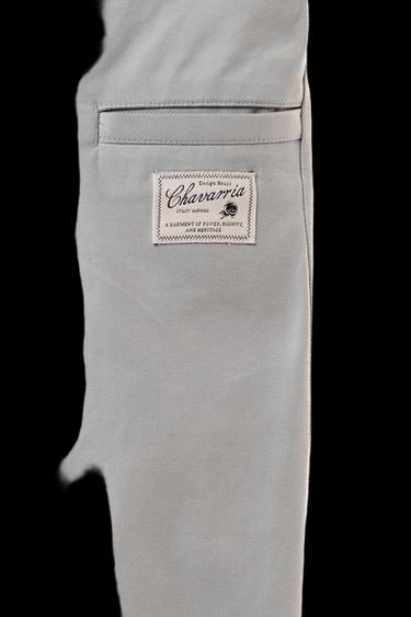 Zara WILLY CHAVARRIA X ZARA WIDE FIT CHINO PANTS - Faded blue