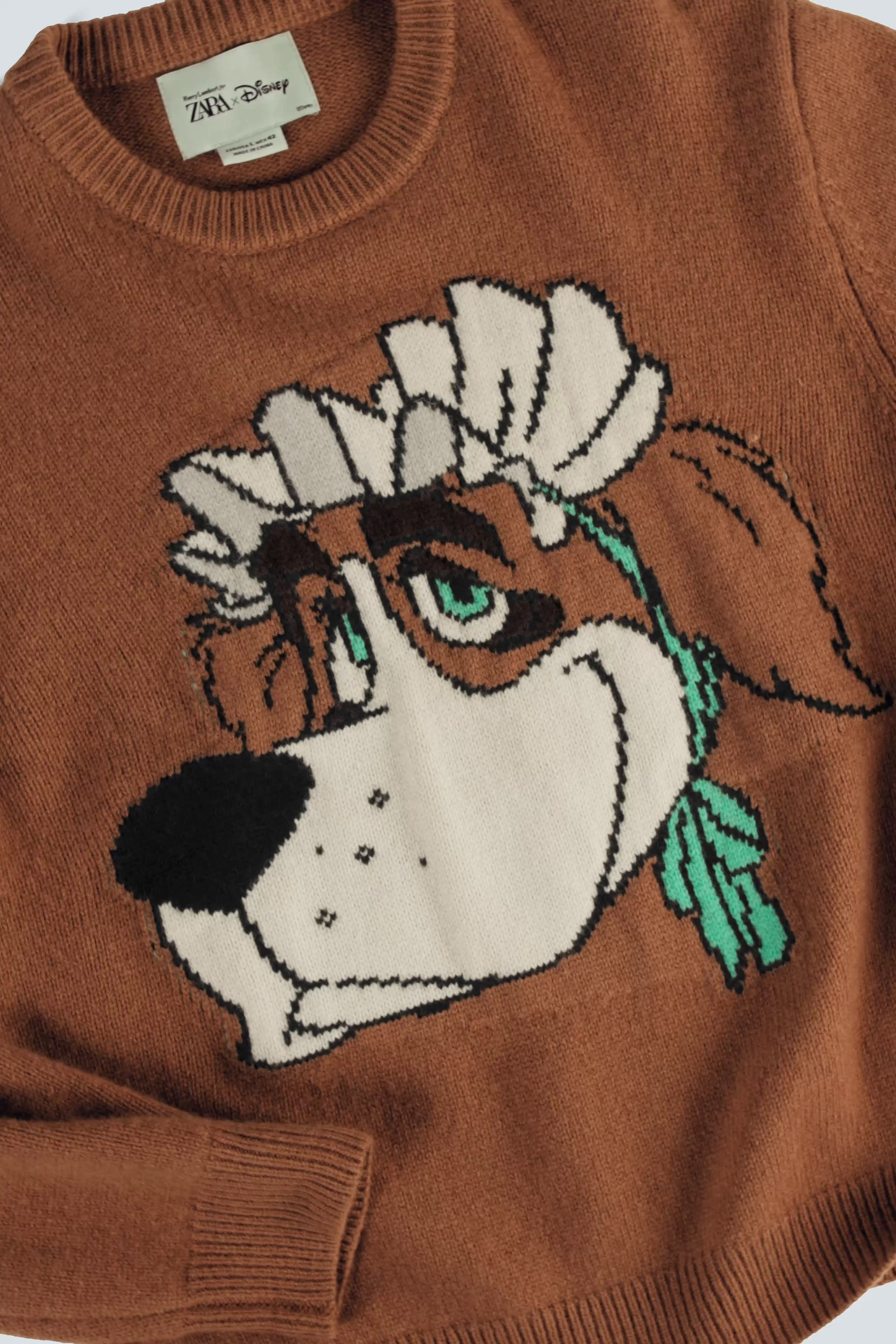 WOOL JUMPER NANA PETER PAN HARRY LAMBERT FOR ZARA X DISNEY - Brown