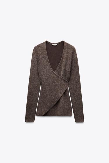 SOFT WRAP JACKET - brown vigore by Zara - Image 3