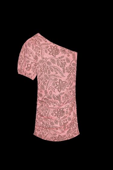 ASYMMETRISCHES JACQUARDKLEID - Rosa von Zara - Bild 0