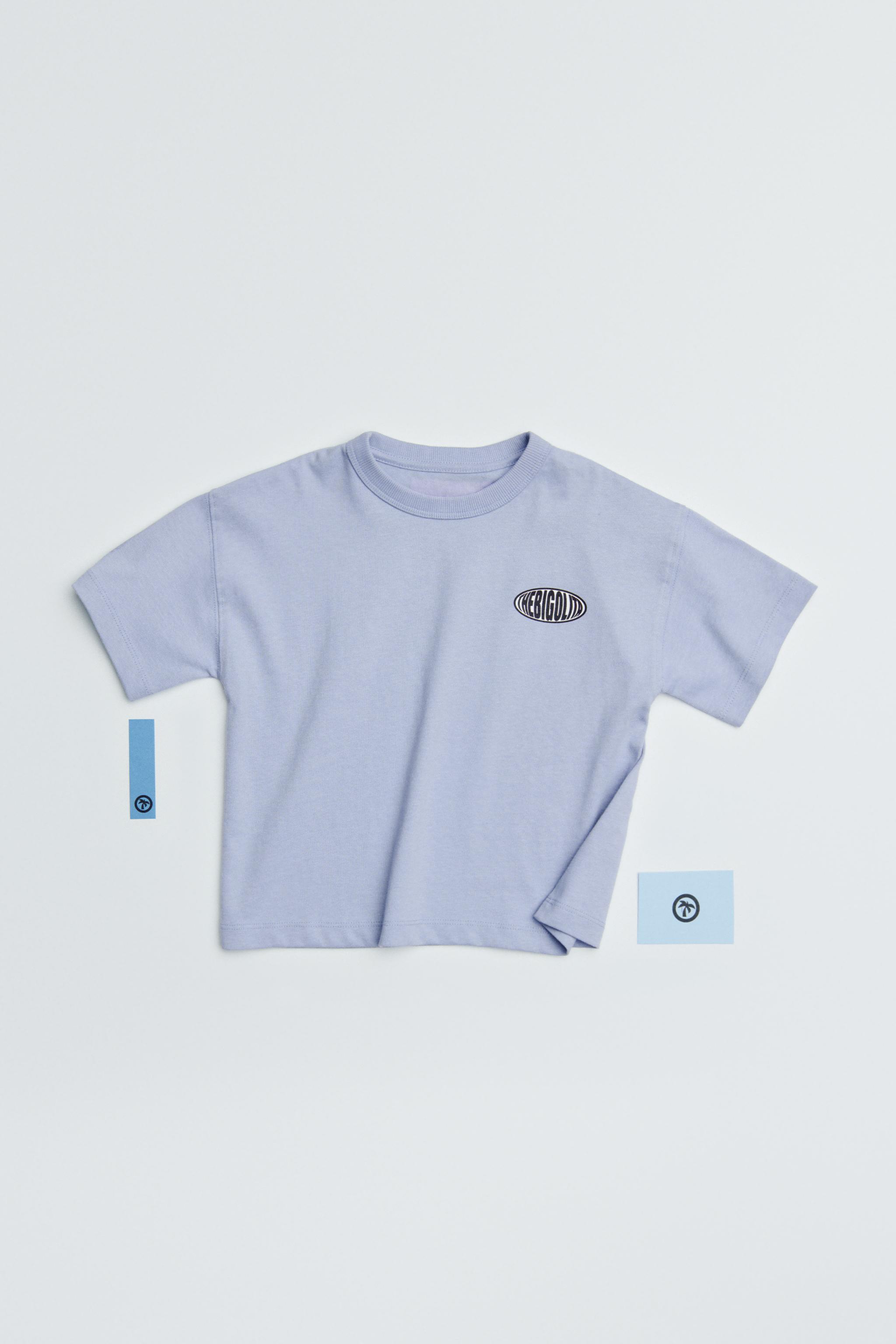 LOGO PRINT T-SHIRT - Light blue | ZARA United States