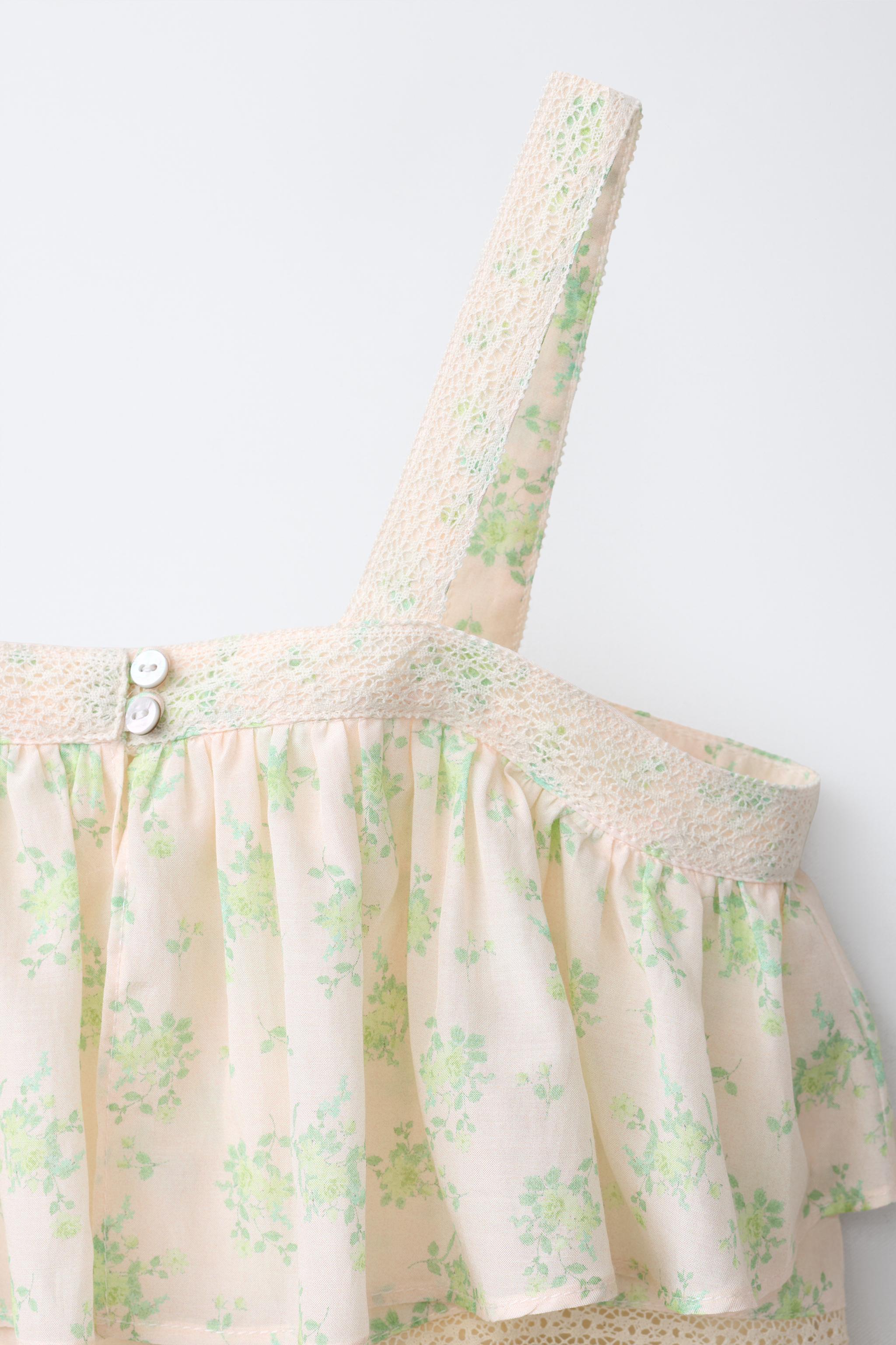 DOUBLE RUFFLE FLORAL TOP