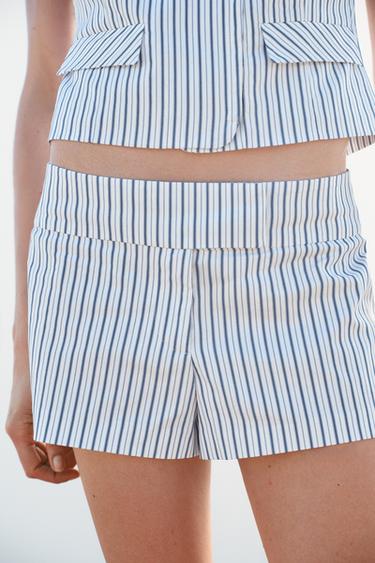 MINI STRIPED SHORTS - Blue/White by Zara - Image 3
