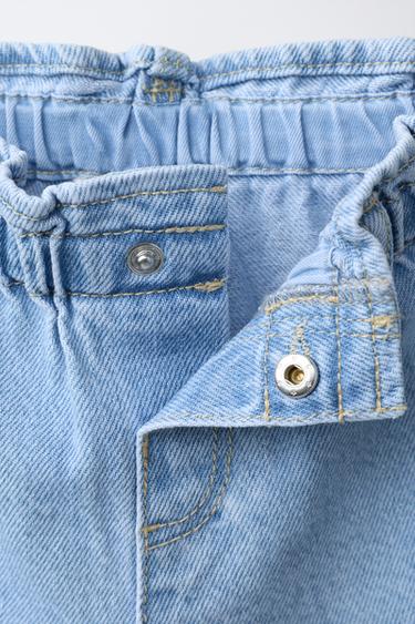 DENIM BERMUDA SHORTS WITH BOWS - Mid-blue by Zara - Image 2