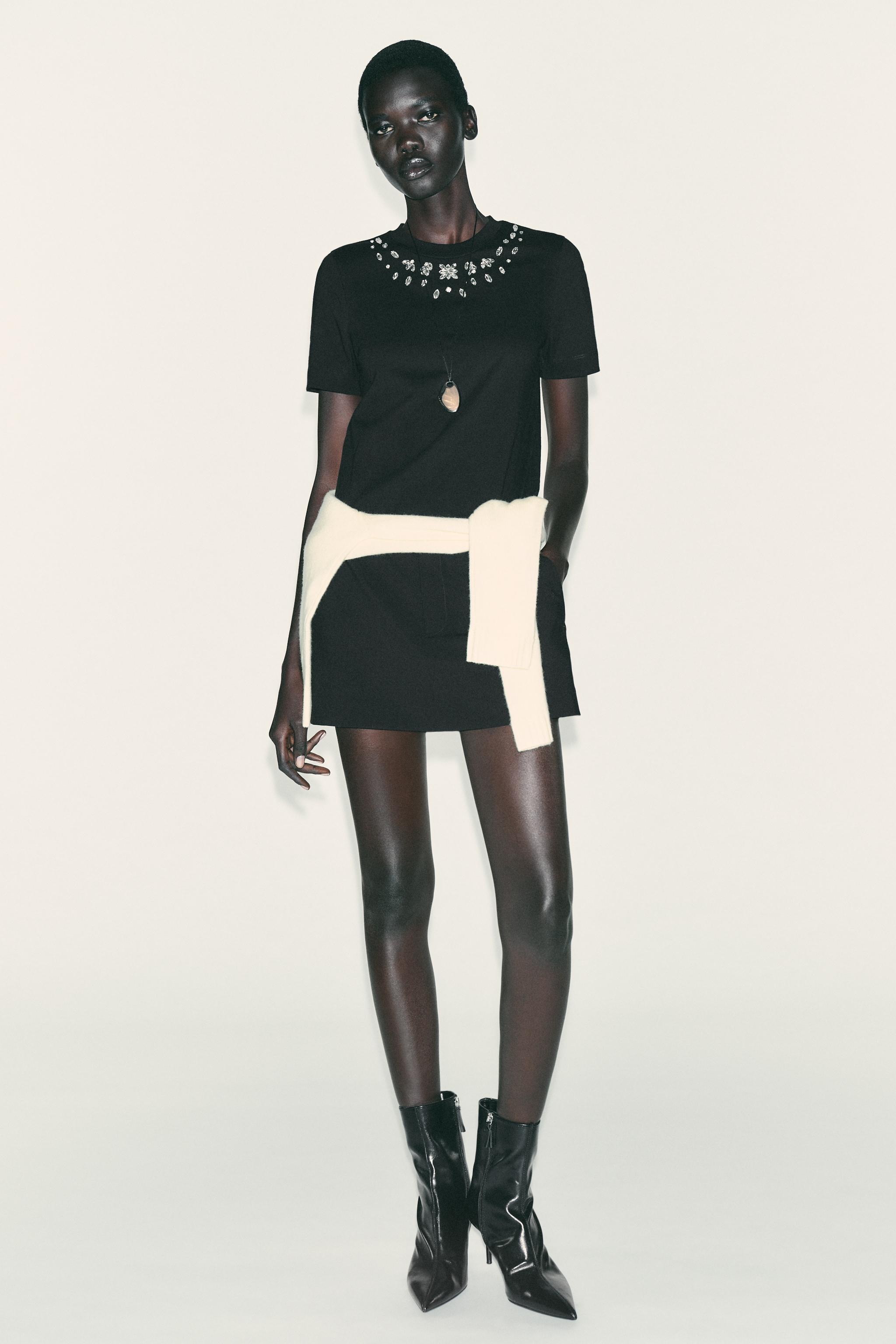 JEWEL T-SHIRT - Black | ZARA United States JEWEL T-SHIRT - Black | ZARA United States