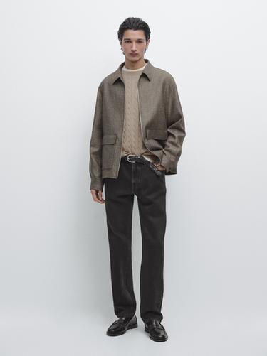 Chaqueta corta detalle bolsillos - Verde de Zara