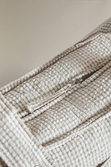 KRAAMTAS MET VICHY RUIT - Grijs van Zara