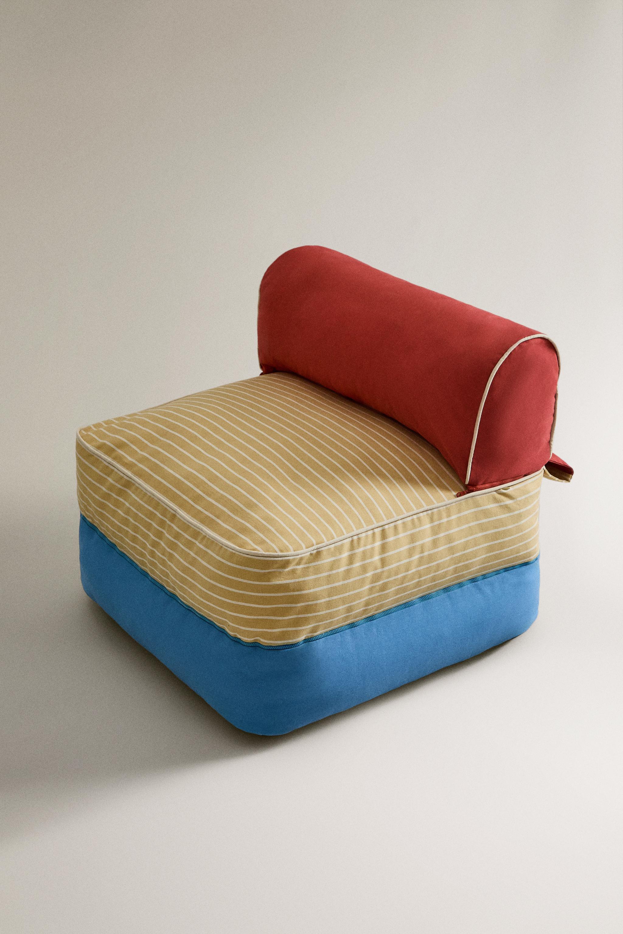Children's Detachable Cotton Floor Pouffe - Stylish & Comfy