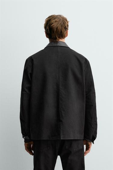 VESTE EN CUIR BIMATIÈRE AARON LEVINE X ZARA - Noir de Zara - Image 2