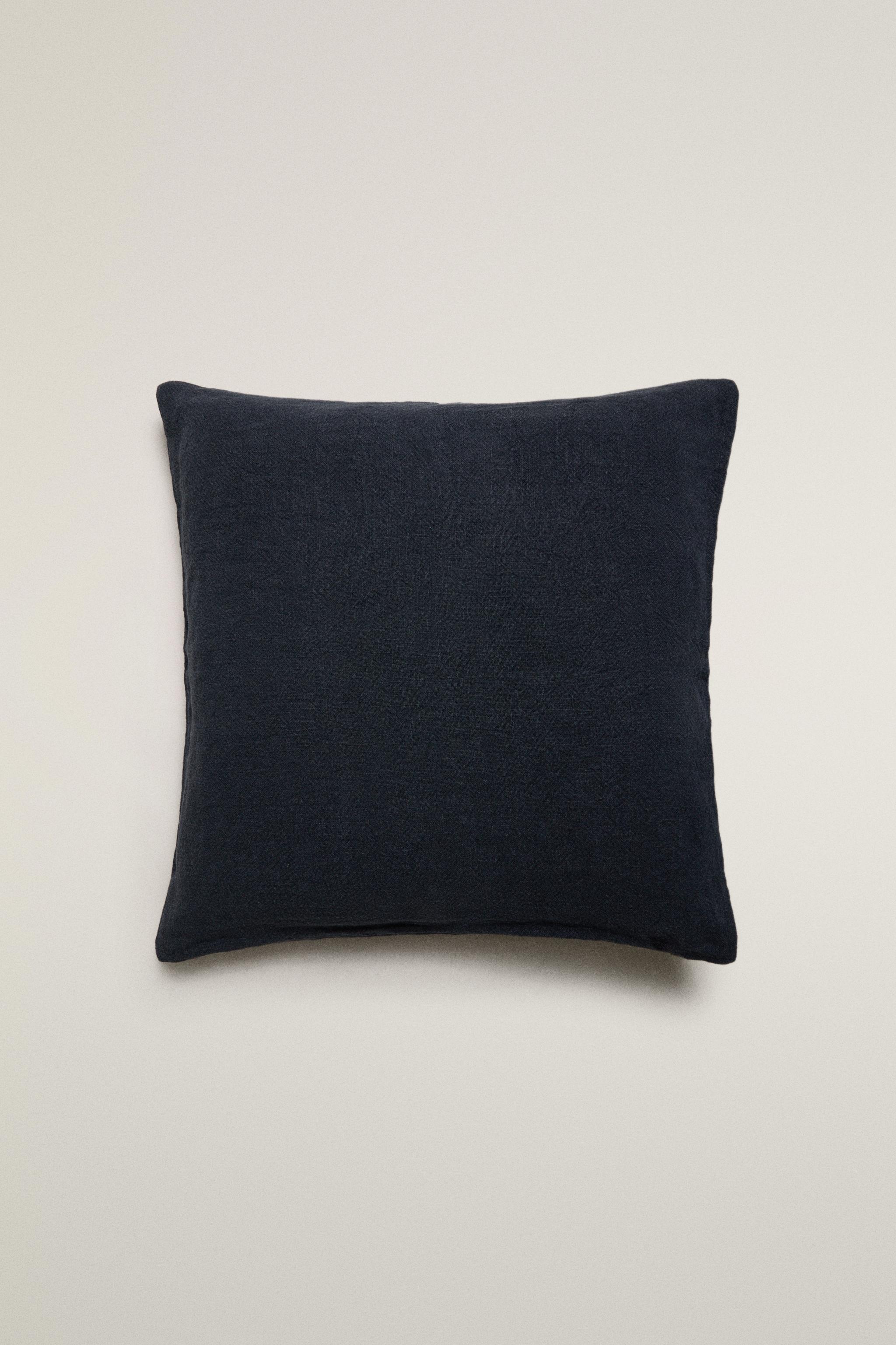 FADED LINEN THROW PILLOW COVER (400 GSM)