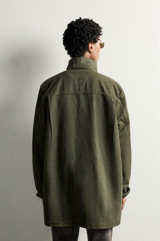 PARKA LAVÉE LYOCELL ET COTON - Kaki foncé de Zara - Image 2