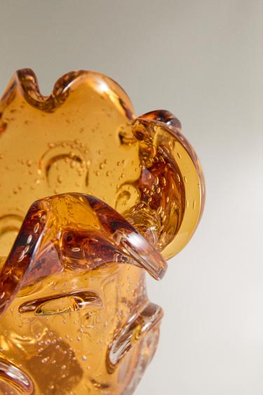 SMALL IRREGULAR DECORATIVE VASE - Orange by Zara - Image 1