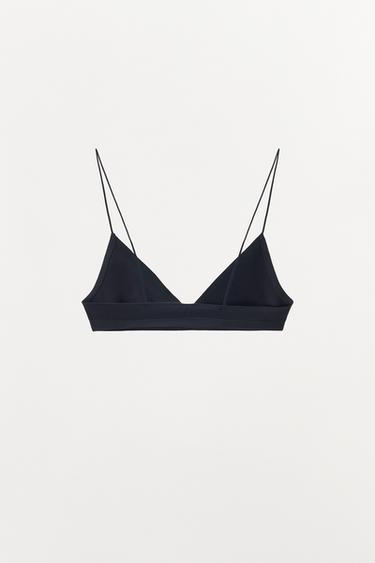 SEAMLESS BRA WITH STRAPS - Navy blue by Zara - Image 2