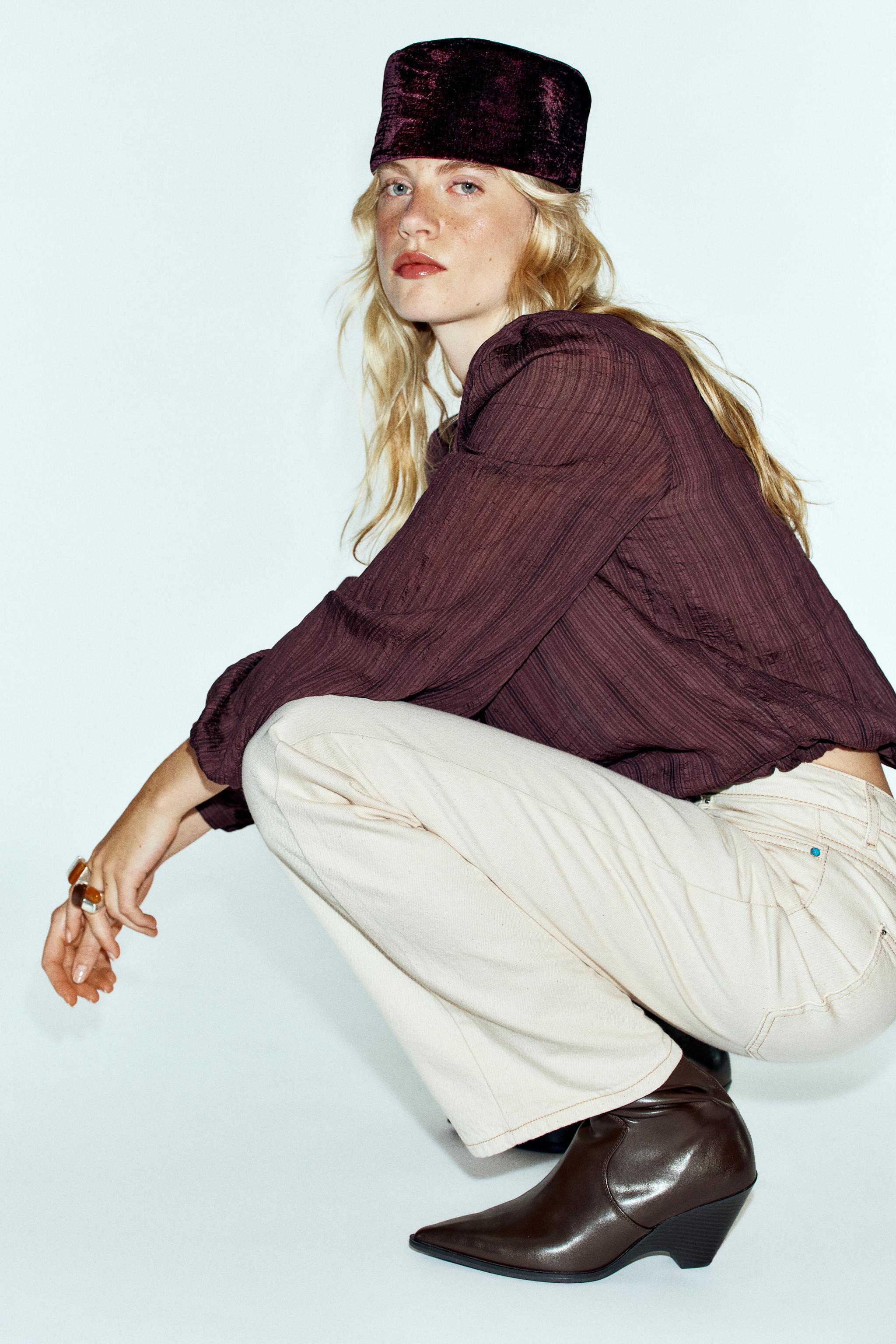 STRIPED WRAP BLOUSE