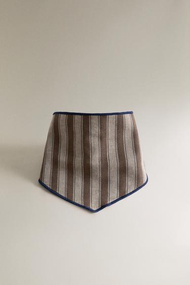 STRIPED PET BANDANA - Brown by Zara - Image 0