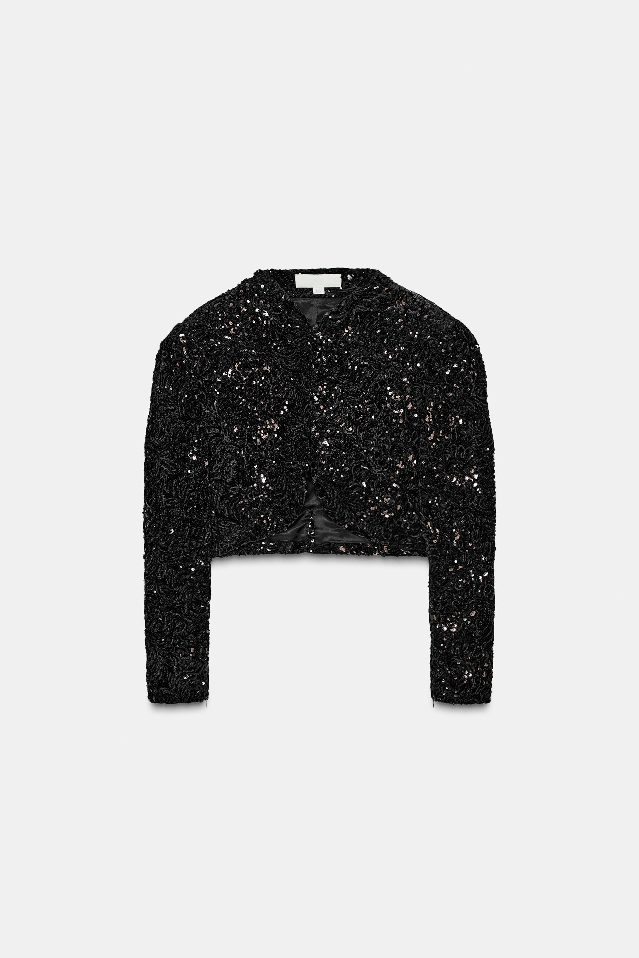 SEQUIN VOLUME SLEEVE JACKET