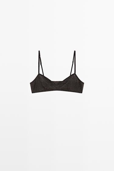Zara Top with embroidered detail - Anthracite Gray