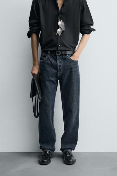 Zara 直筒版牛仔褲 - 藍色