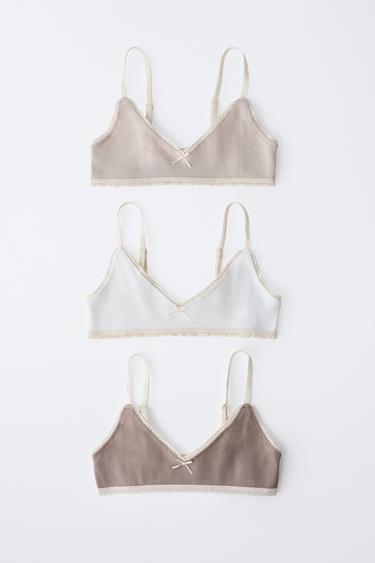 9-14 YEARS/ THREE-PACK OF RIBBED TOPS - camel by Zara - Image 3